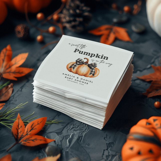 Serviette En Papier Petite fille Citrouille Black Bow (Créateur téléchargé)