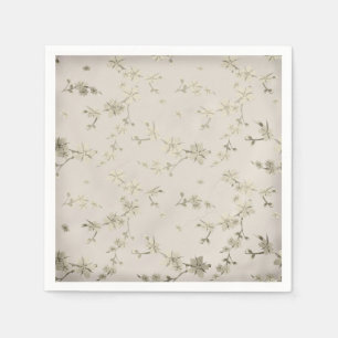 Serviette En Papier Petite fleur beige vintage sans charme abstraite e