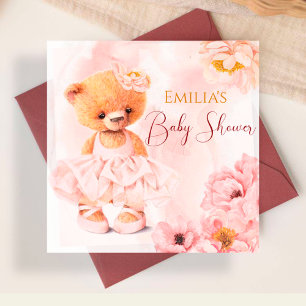 Serviette En Papier Petite fleur d'ours en peluche princesse aquarelle