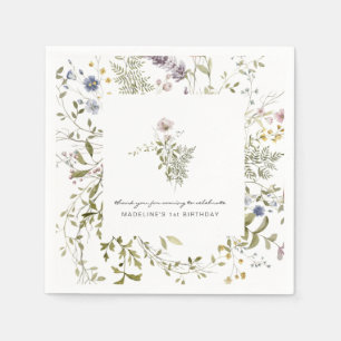 Serviette En Papier Petite Fleur Sauvage   Fête d'anniversaire florale