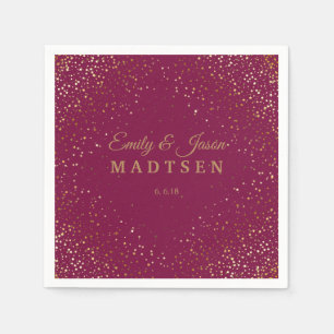 Serviette En Papier Petite Golden Stars Papier Mariage