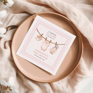 Serviette En Papier Petite golfeuse rose linge à linge Baby Shower