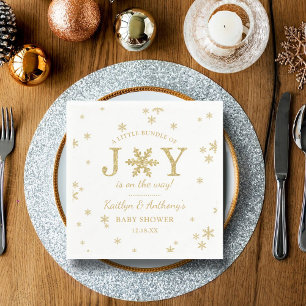 Serviette En Papier Petite Offre De Joie Baby shower De Noël