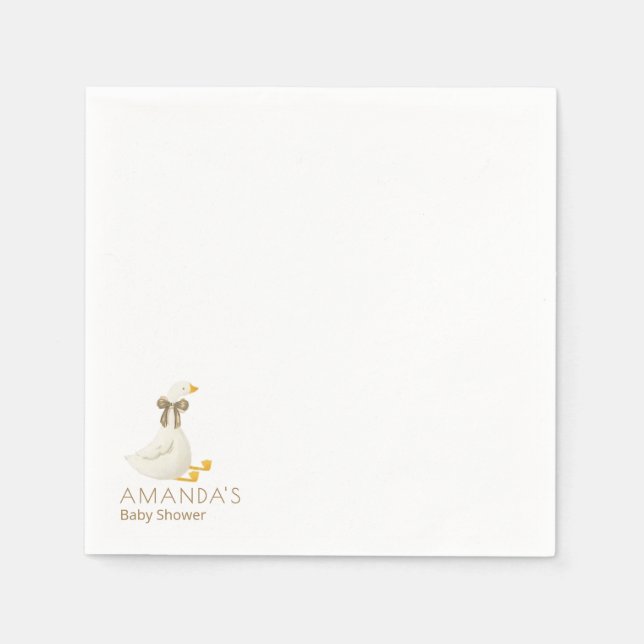 Serviette En Papier Petite Oie Beige Unisexe (Devant)