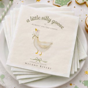 Serviette En Papier Petite oie sotte Arc-en-ciel vert Baby Shower