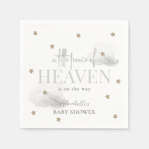 Serviette En Papier Petite Paix du Ciel Baby shower gris