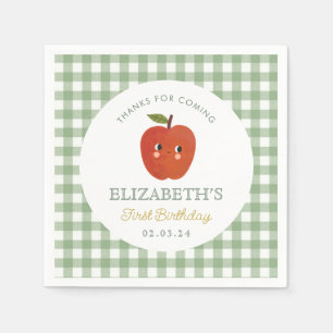 Serviette En Papier Petite pomme sucrée premier anniversaire