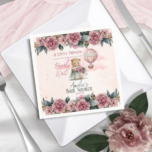 Serviette En Papier Petite princesse Ours Bearly Wait Girl Baby shower
