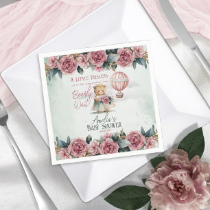 Serviette En Papier Petite princesse Ours Bearly Wait Girl Baby shower