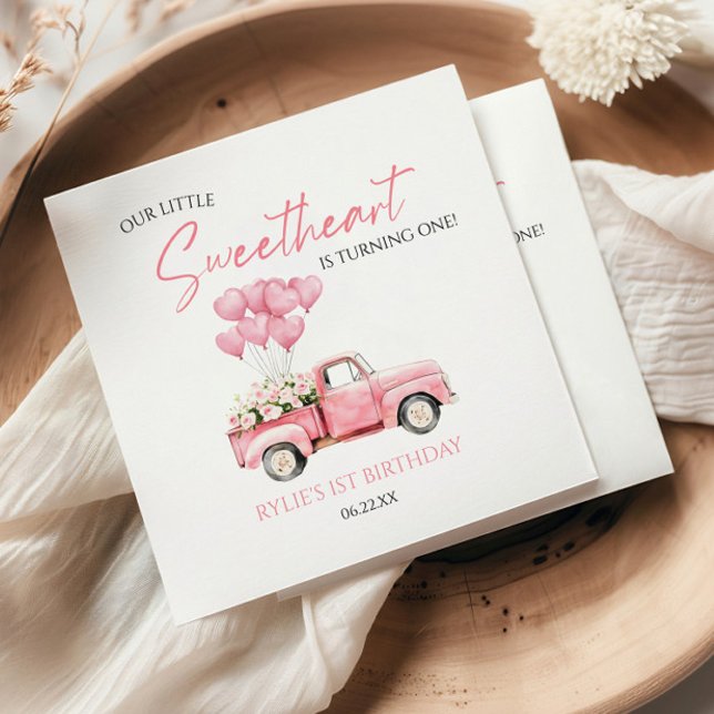 Serviette En Papier Petite Saint-Valentin Anniversaire Fête (Créateur téléchargé)