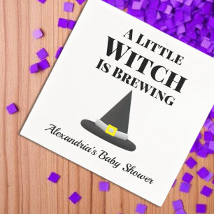 Serviette En Papier Petite sorcière brasse la grossesse d'Halloween