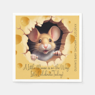 Serviette En Papier Petite souris dans le Baby shower au fromage