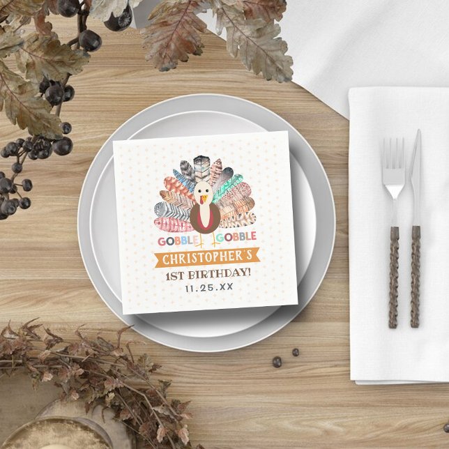 Serviette En Papier Petite Turquie Thanksgiving N'importe quel âge fêt (Créateur téléchargé)