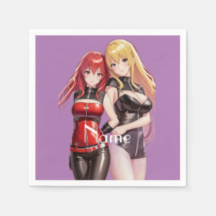 Serviette En Papier Petites filles Anime Thunder_Cove