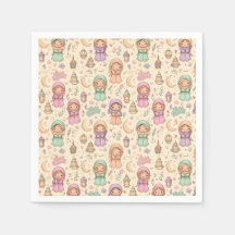 Petites Filles Serviettes Colorées Eid Mubarak
