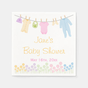 Serviette En Papier Petits Baby showers de vêtements serviettes