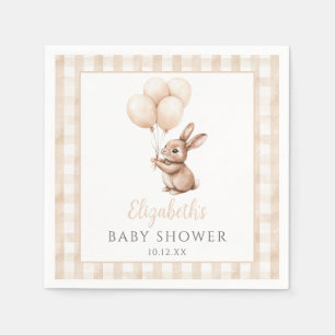 Serviette En Papier Petits ballons de lapin Baby shower neutre pour le