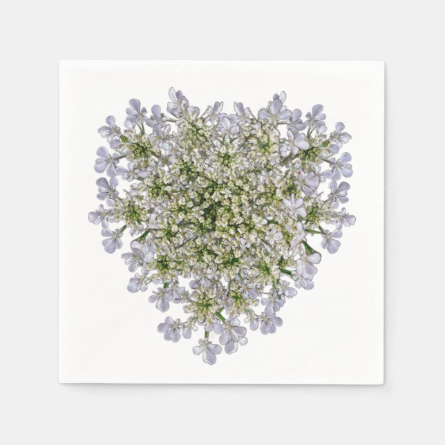 Serviette En Papier petits pétales blancs  (Devant)