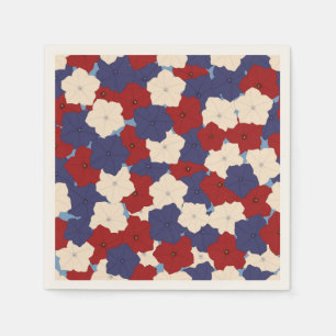 Serviette En Papier Pétunias Patriotiques