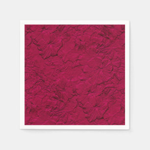 Serviette En Papier Pétunias Sculpté Magenta-Paper Cocktail Napkins