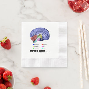 Serviette En Papier Peu importe ... Anatomie du cerveau Psyché Humour