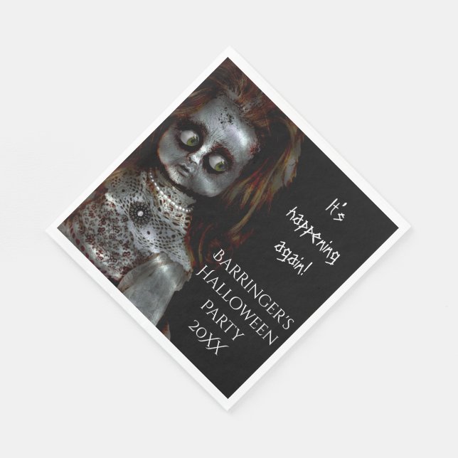Serviette En Papier Peur Poupée effrayante Halloween Party Napkin (Coin)