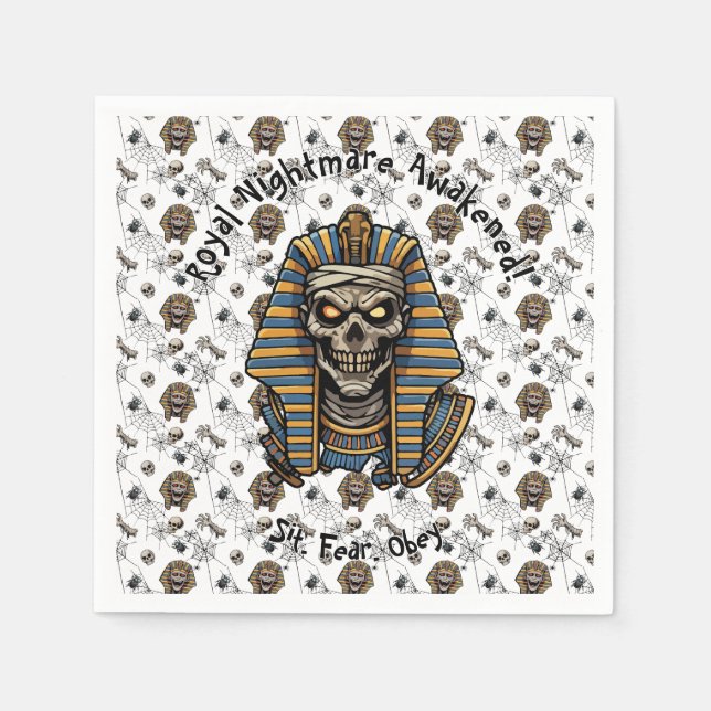Serviette En Papier 🤍 Pharaoh Mummy  (Devant)