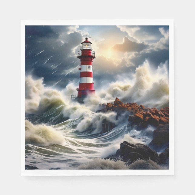Serviette En Papier Phare (Devant)