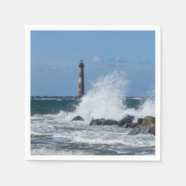 Serviette En Papier Phare de Morris Island (Devant)