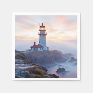 Serviette En Papier Phare Ocean Sea Nature Marine Côte
