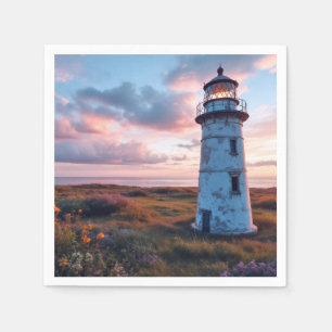 Serviette En Papier Phare Ocean Sea Nature Marine Côte