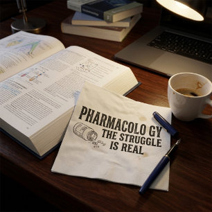 Serviette En Papier Pharmacologie Le Combat Est Réel Drôle Pharmacie
