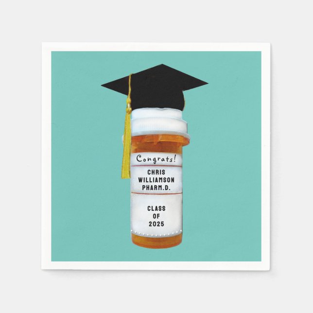 Serviette En Papier Pharmacy School Graduation (Devant)