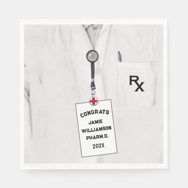 Serviette En Papier Pharmacy School Graduation (Devant)