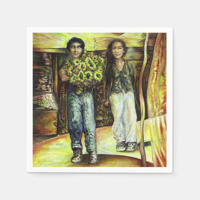 Serviette En Papier Phase de ChapeI Sixtine d'un ChaIIenge (Devant)