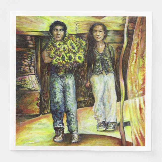 Serviette En Papier Phase de ChapeI Sixtine d'un ChaIIenge (Devant)