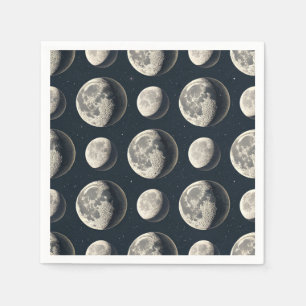 Serviette En Papier Phase Lunaire Céleste (2)