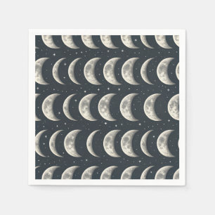 Serviette En Papier Phase Lunaire Céleste (3)