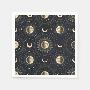 Serviette En Papier Phase Lunaire Céleste (4)