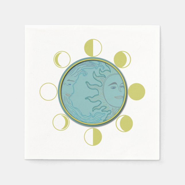 Serviette En Papier PHASES LUNE DE Cocktail Standard (Devant)