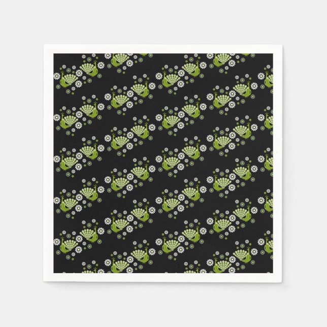 Serviette En Papier Pheasers Peacock Art (Devant)