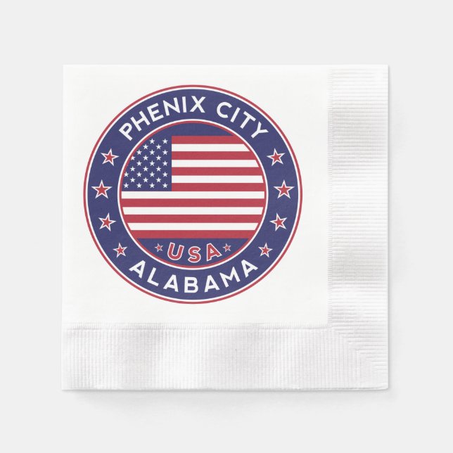 Serviette En Papier Phenix, Alabama (Devant)