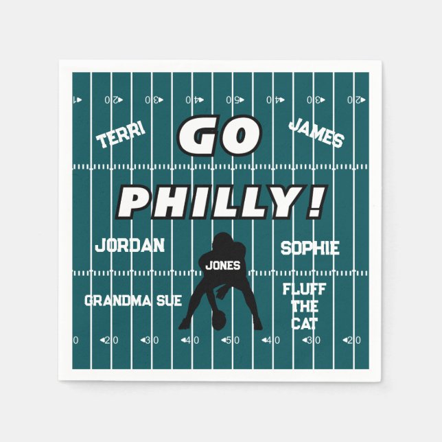 Serviette En Papier Philadelphie Football Fan Papier Napkin (Devant)