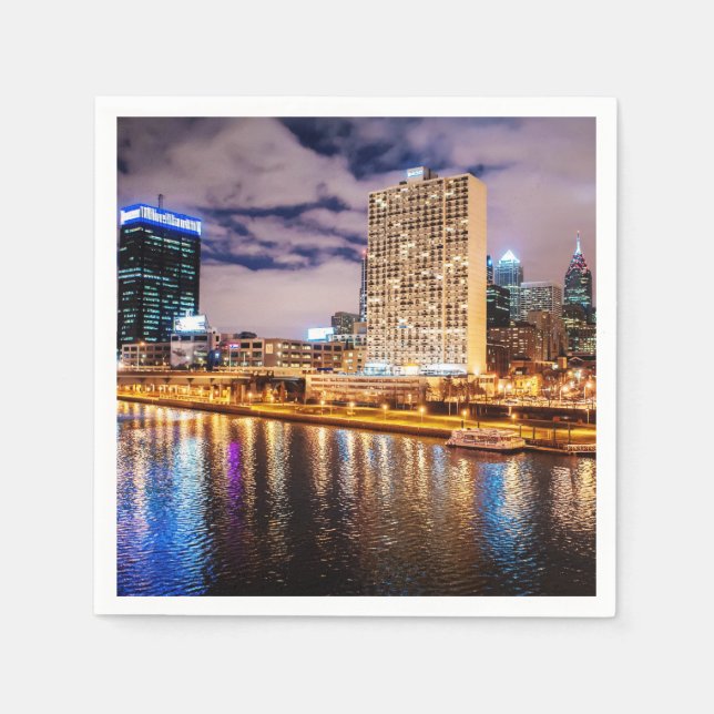 Serviette En Papier Philadelphie Skyline (Devant)