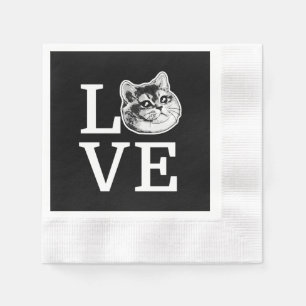 Serviette En Papier Philly Love Cat