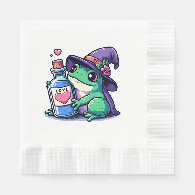 Serviette En Papier philtre d'amour kawaii sorcier (Devant)