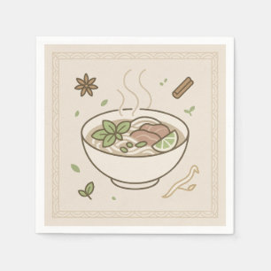 Serviette En Papier Pho vietnamien (style de restaurant américain)