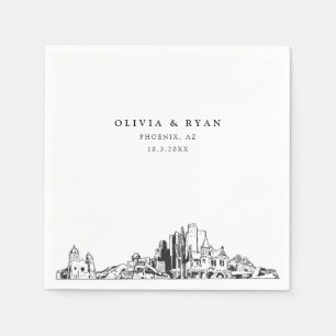 Serviette En Papier Phoenix Arizona Mariage Cocktail Napkin