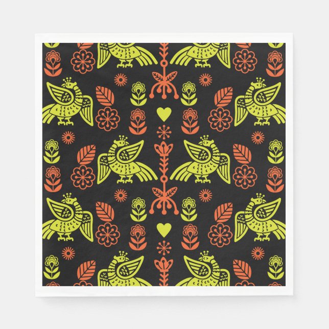 Serviette En Papier Phoenix Bird Fold Art Imprimer (Devant)