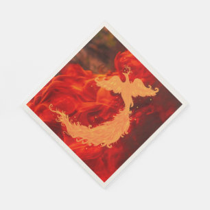 Serviette En Papier Phoenix et feu